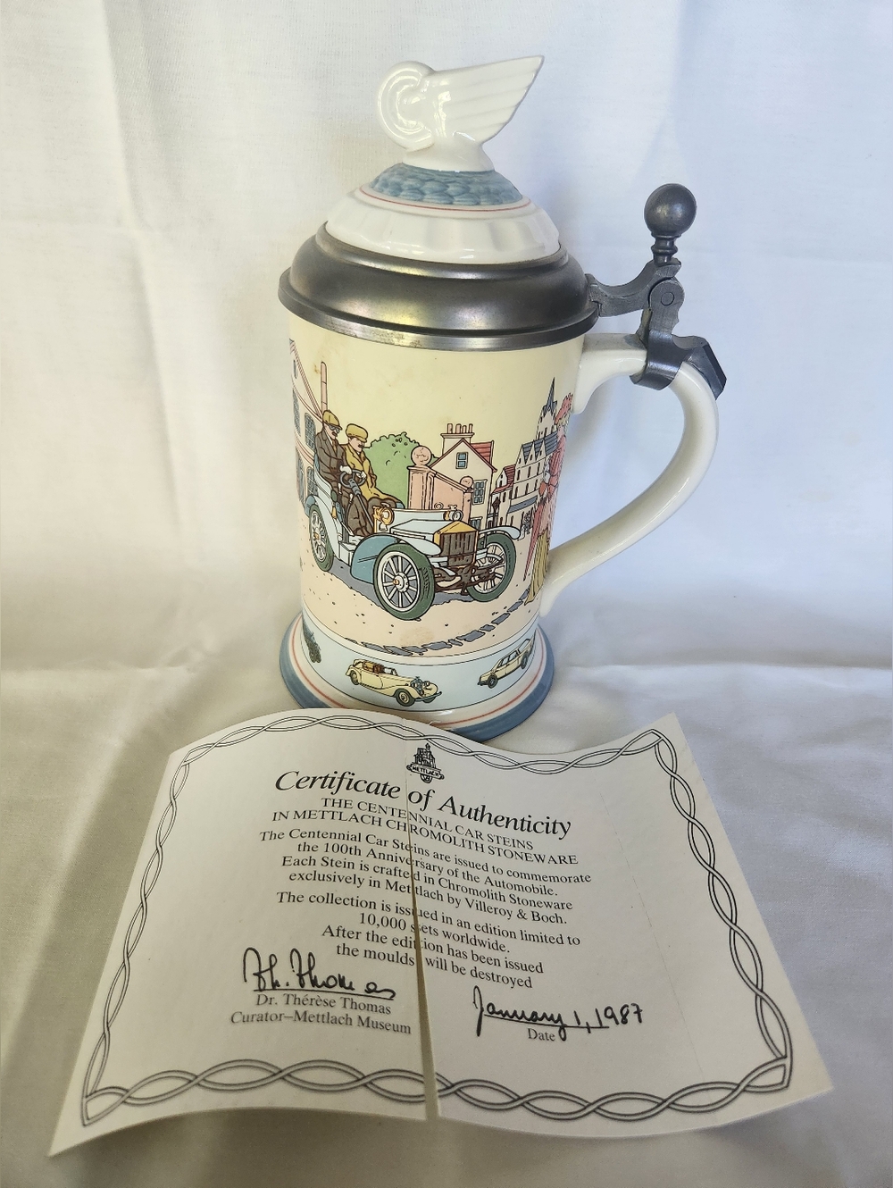 Villeroy & Boch Mettlach Centennial Car Beer Stein - Picture 13 of 14